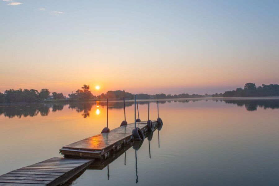Sunset on the lake